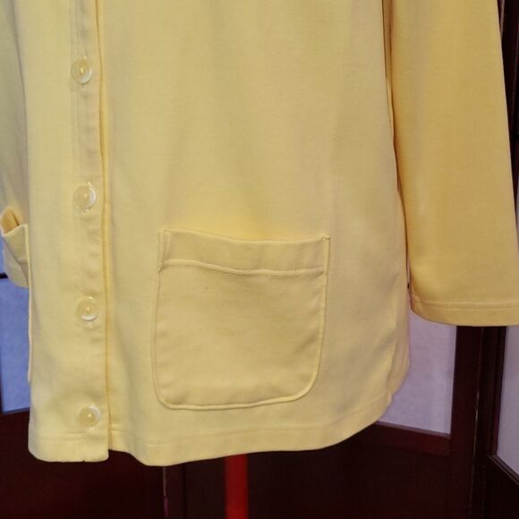 Lands' End Canary Yellow Button Up Jacket - Picture 4 of 6
